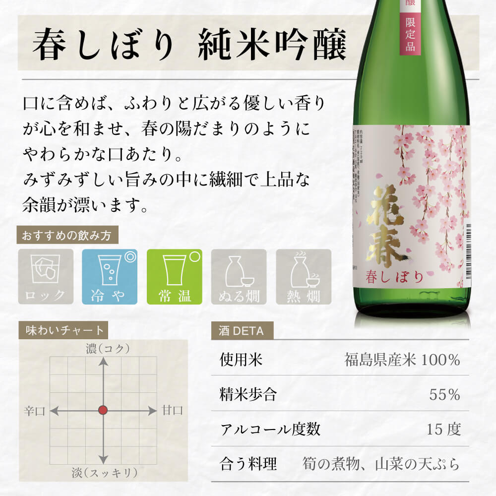【Coming Soon】春しぼり 純米吟醸 720ml【数量限定】